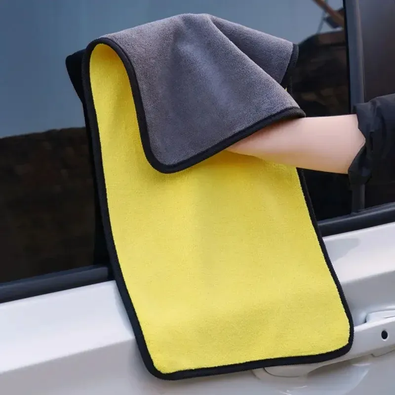 Chiffons en microfibre double face pour voiture, haute absorption pour lavage et séchage 6