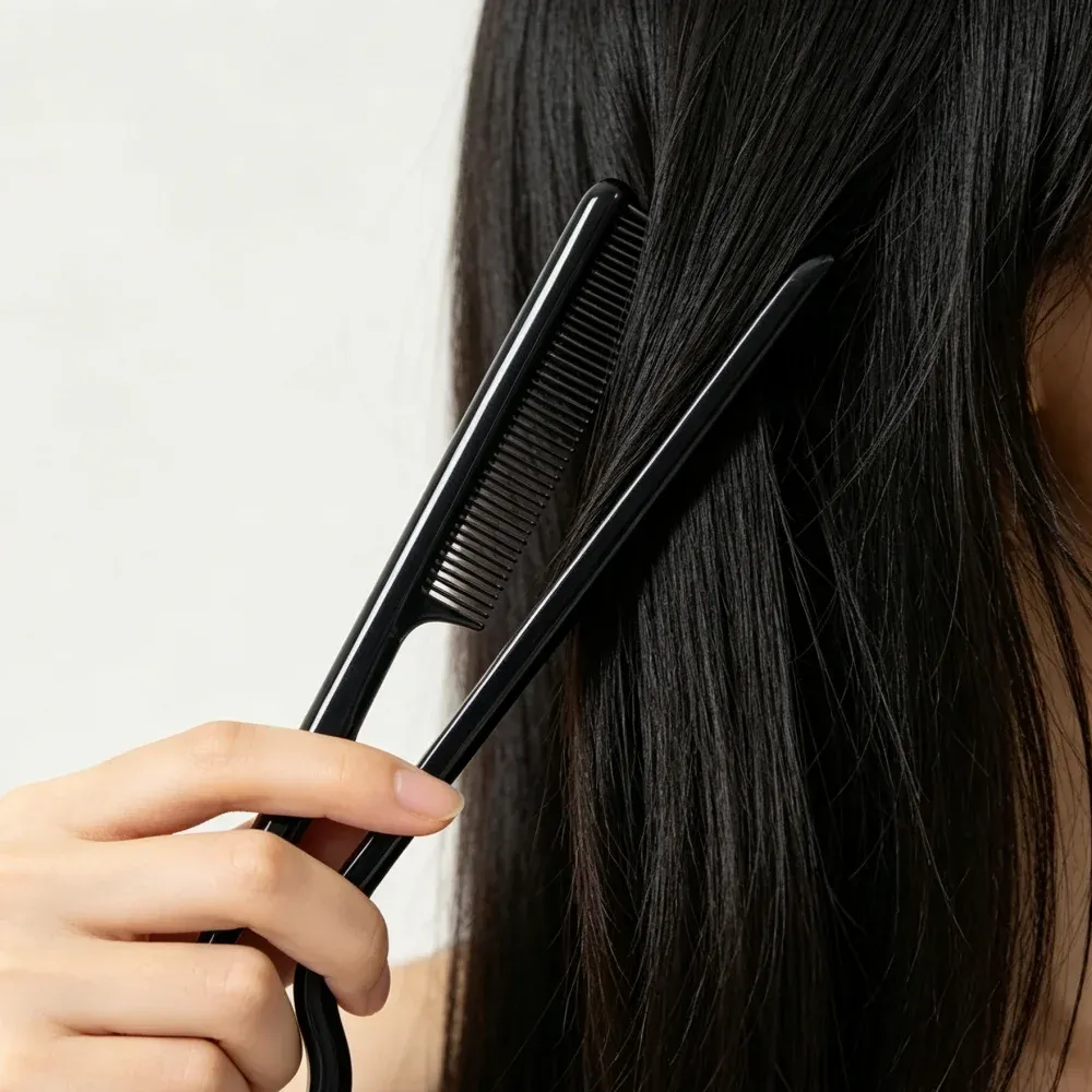 Peigne de finition V-Comb pour cheveux désordonnés, accessoire de salon pour la création de perruques et de coiffures du quotidien 3