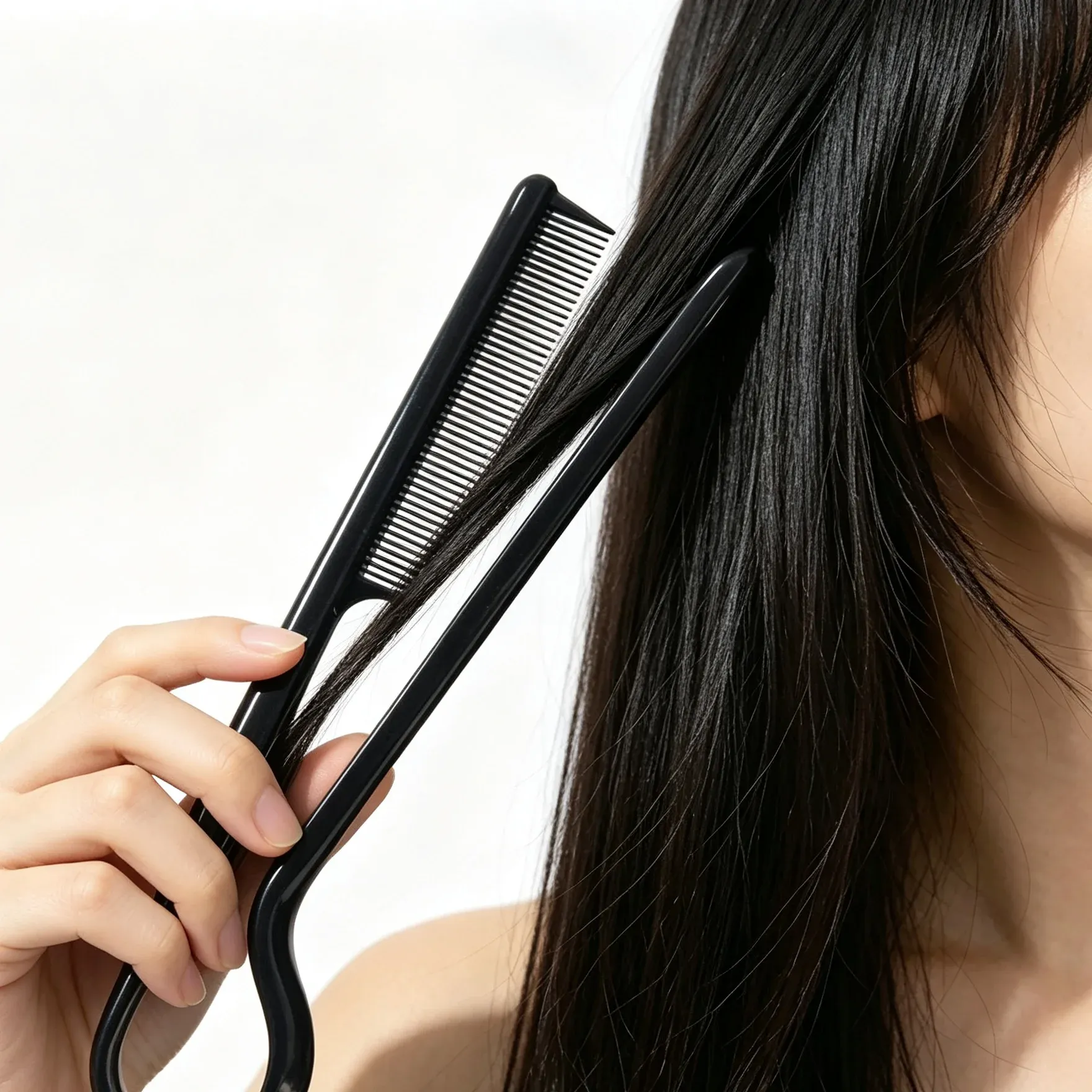 Peigne de finition V-Comb pour cheveux désordonnés, accessoire de salon pour la création de perruques et de coiffures du quotidien 5