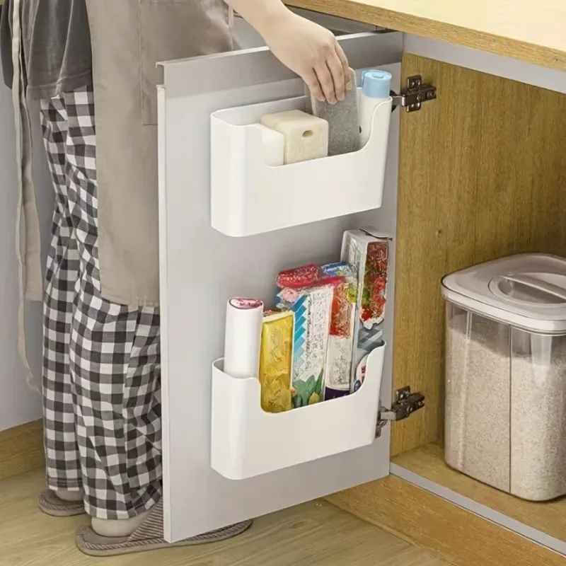 Armoire murale de bureau avec porte et compartiments de rangement, crochet pour sacs