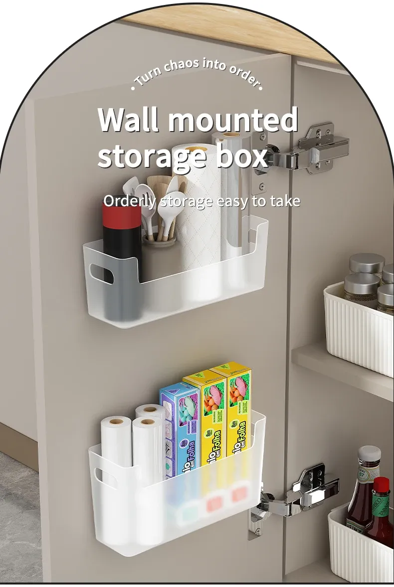 Armoire de bureau murale avec porte et compartiments de rangement