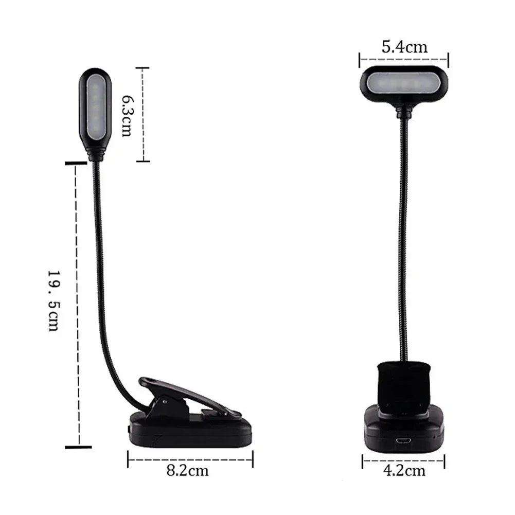 Lampe de lecture LED vue de côté