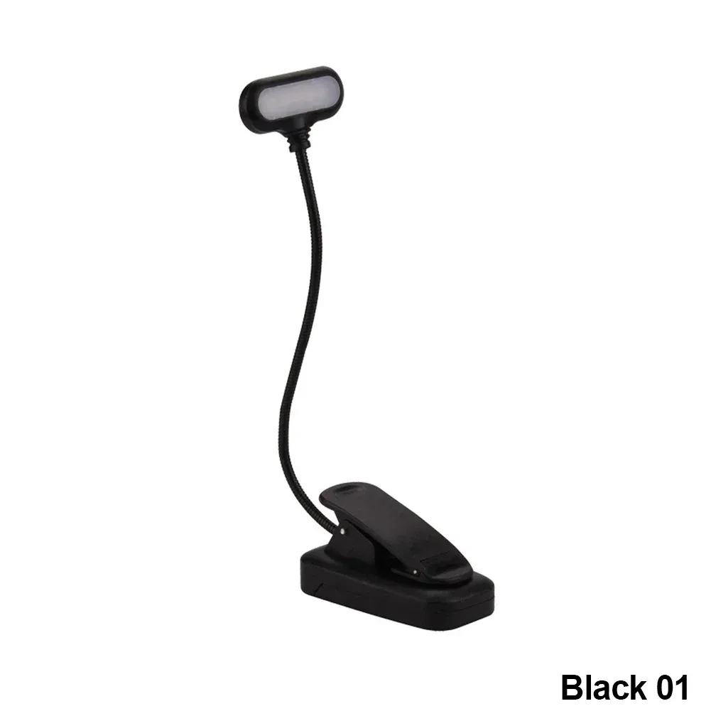 Lampe de lecture LED portable à pince, lumière blanche naturelle et col flexible 9
