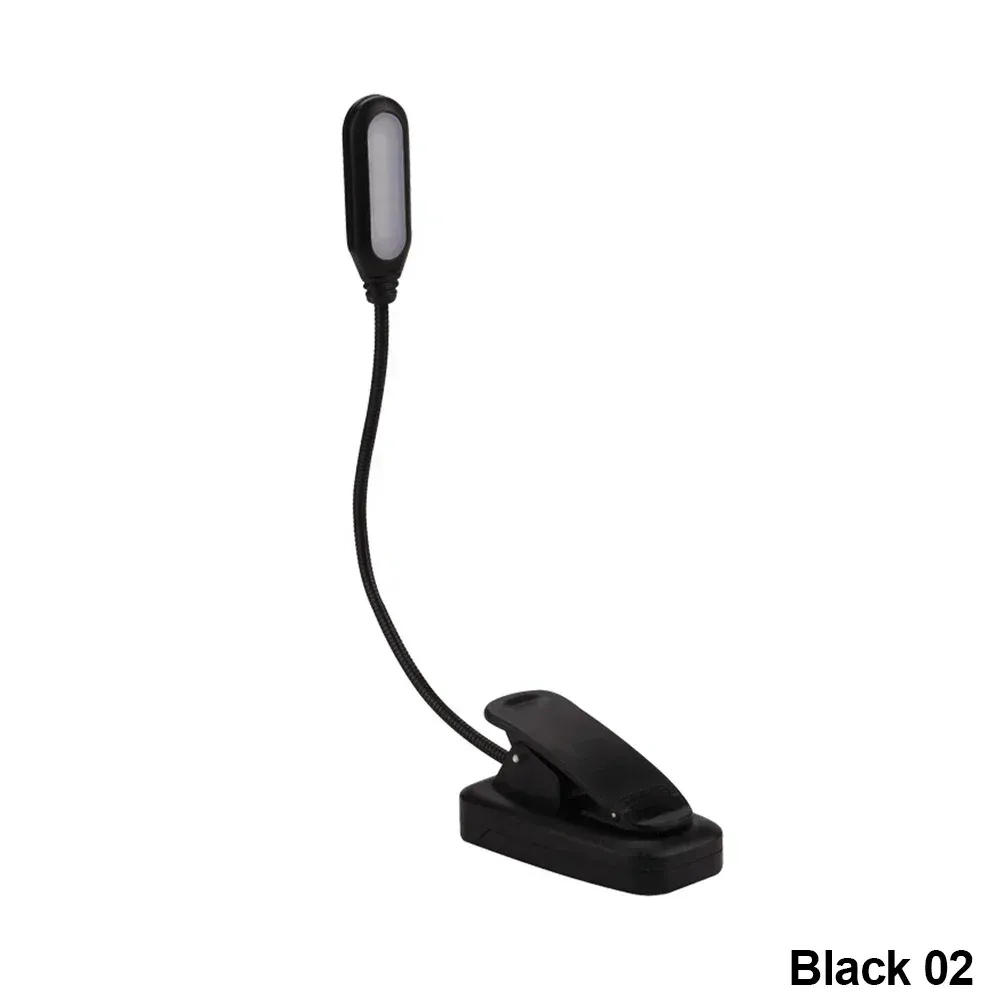 Lampe de lecture LED portable à pince, lumière blanche naturelle et col flexible 7