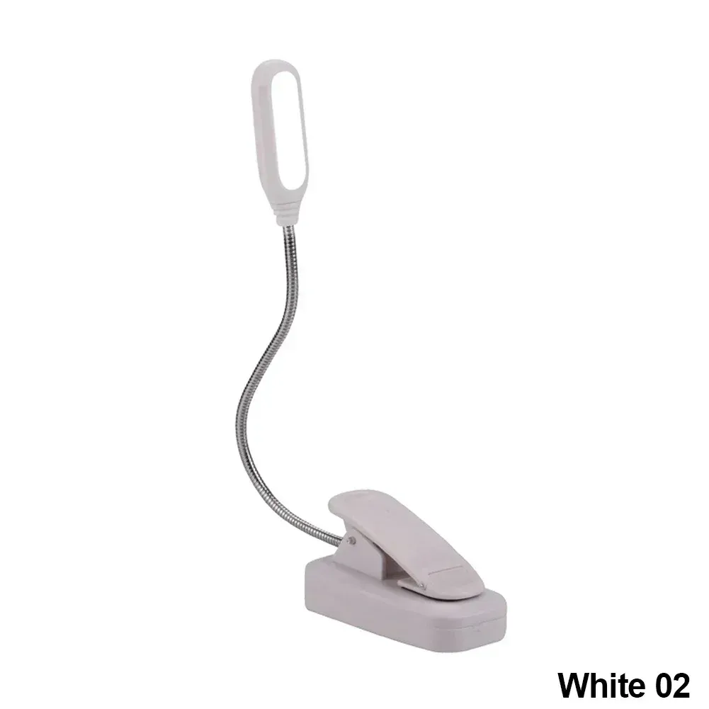 Lampe de lecture LED portable à pince, lumière blanche naturelle et col flexible 10