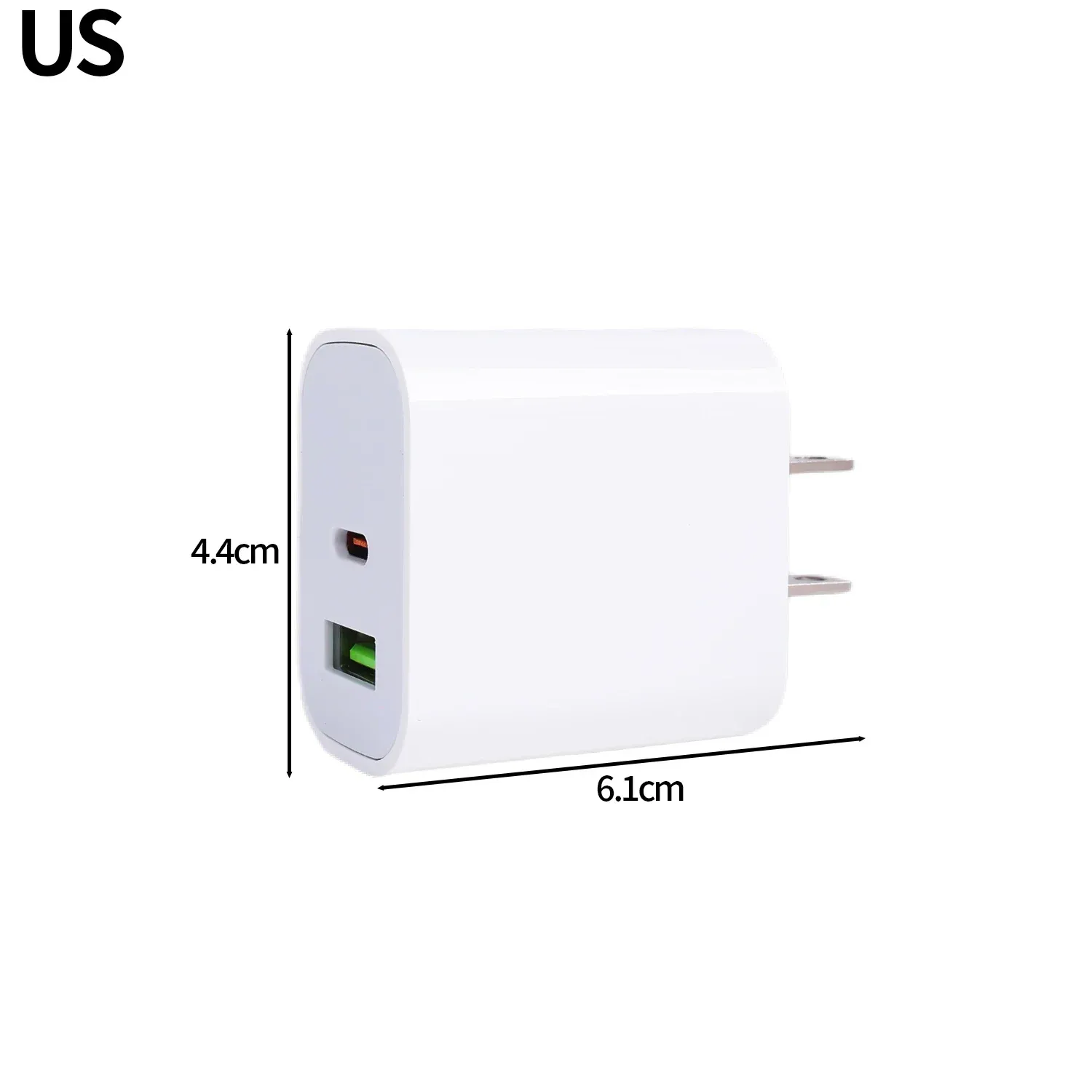 Chargeur rapide USB double port en situation d'utilisation