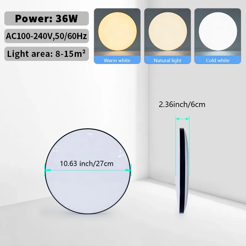 MARPOU – Plafonnier LED intelligent pour chambre à coucher avec télécommande et intensité variable 8