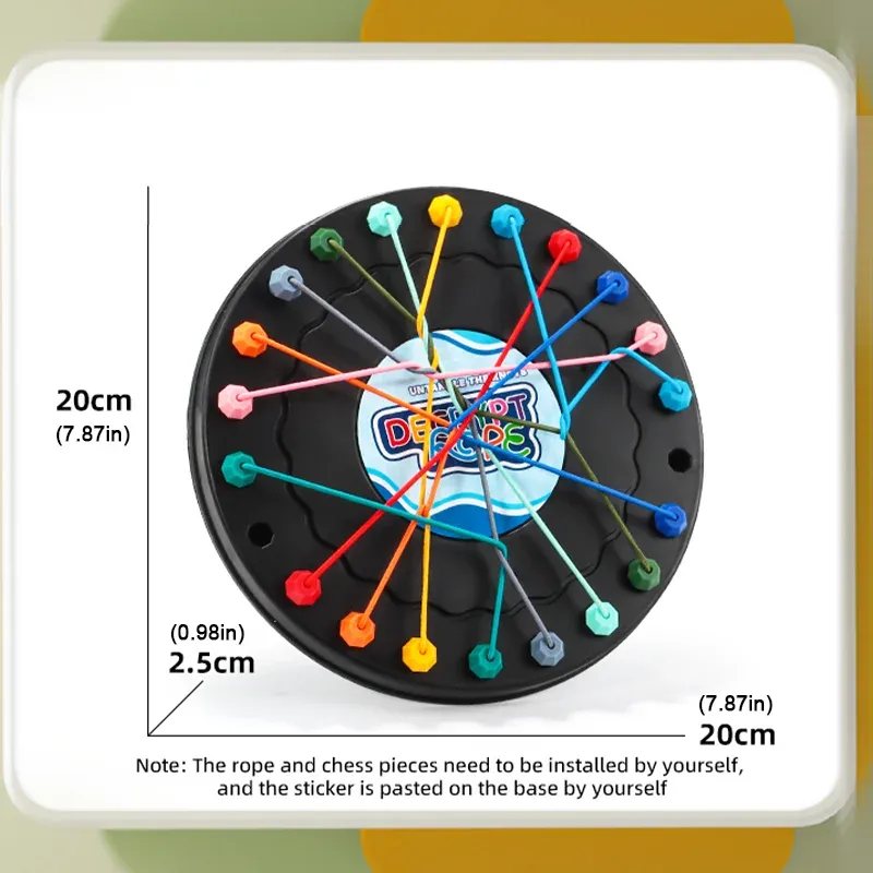 Puzzle de défi pour enfants, casse-tête à nœuds, jeu de démêlage de corde, entraînement logique 2