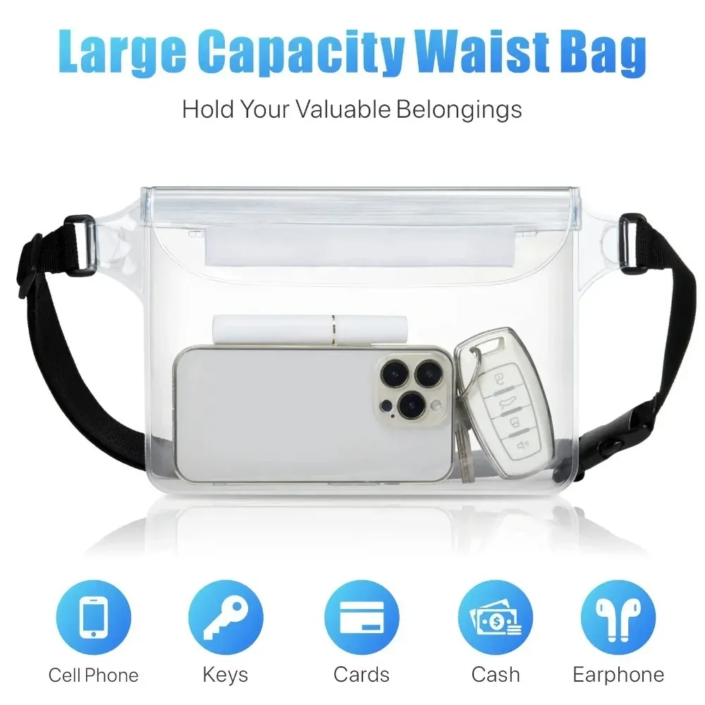 Pochette étanche pour téléphone avec sangle de taille réglable 3