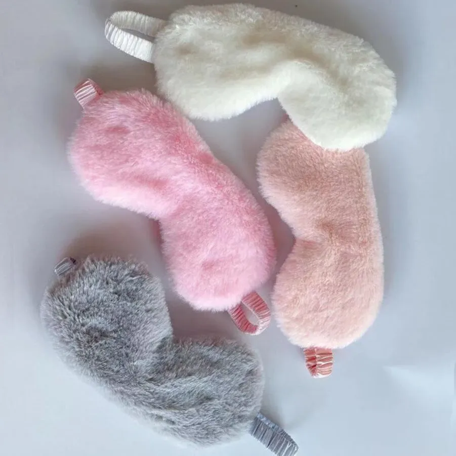 Masque de sommeil en peluche doux à motif nuage 3