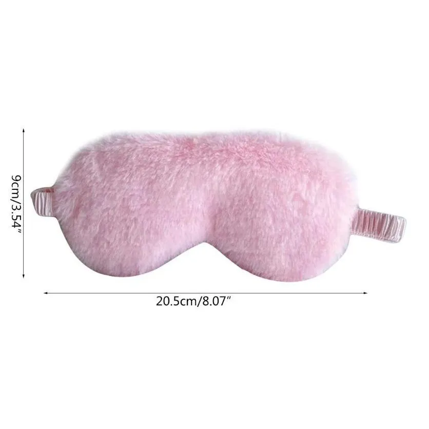 Masque de sommeil en peluche mignon, vue d'ensemble