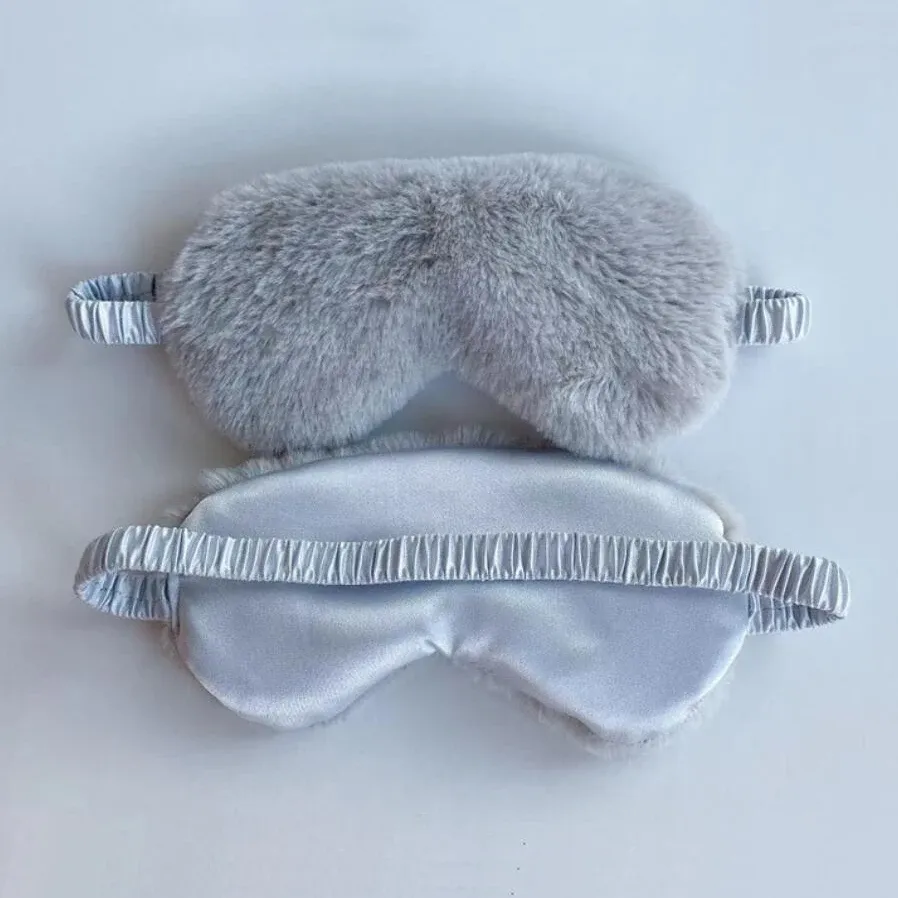 Masque de sommeil en peluche doux à motif nuage 12