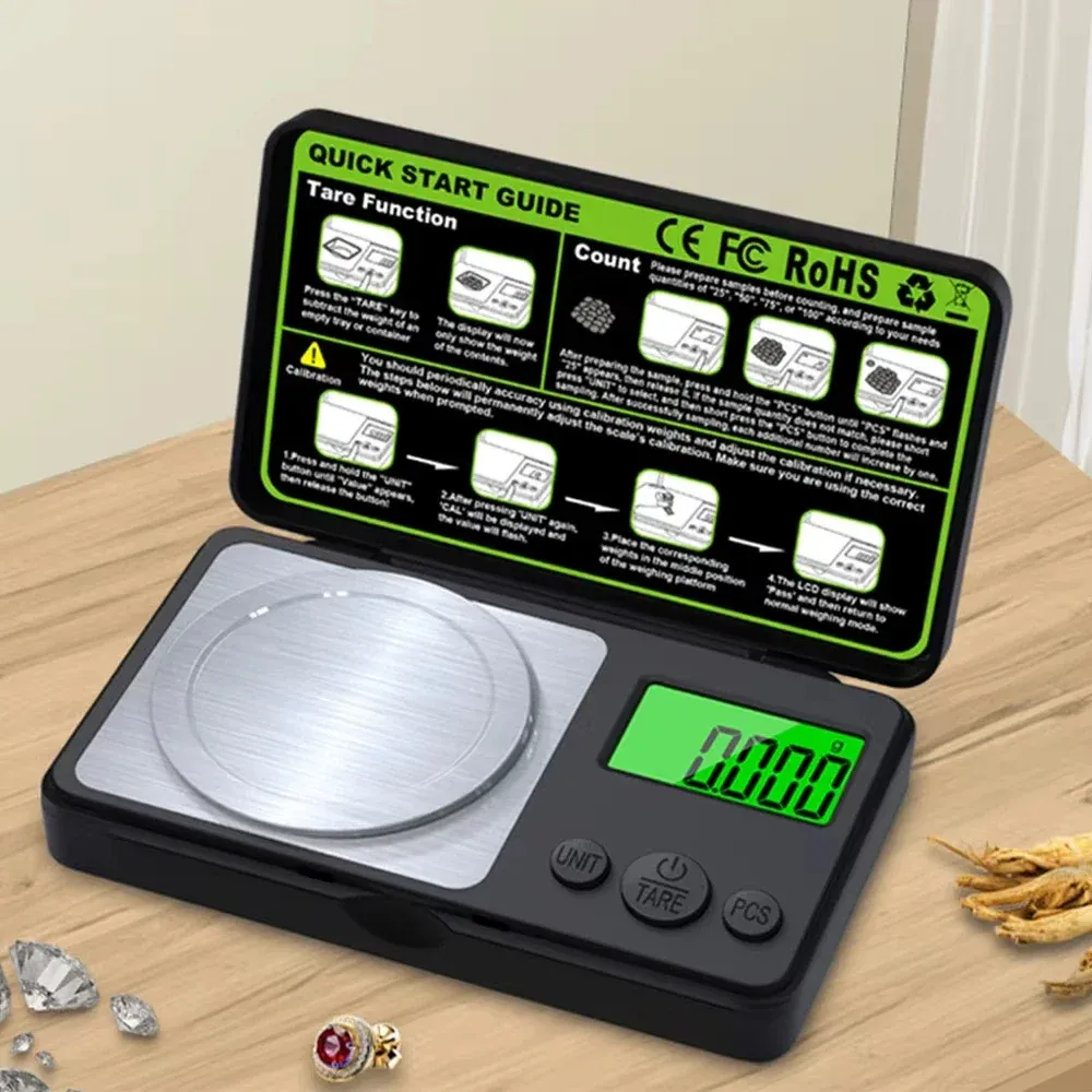 Balance numérique de poche haute précision 100 g / 0,001 g, compacte et portable, pour bijoux et cuisine 2