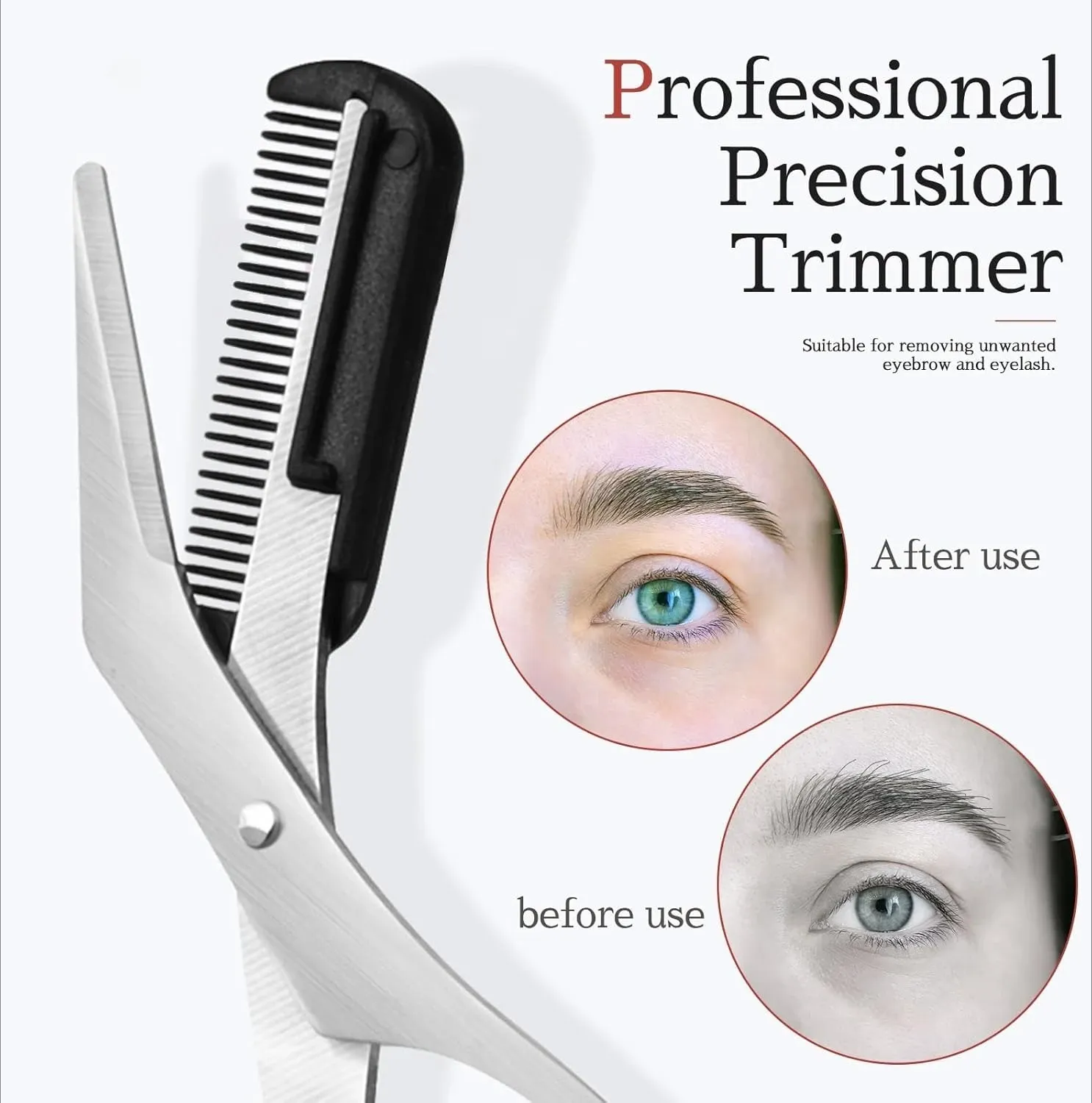 Ciseaux à sourcils en utilisation pour un modelage précis