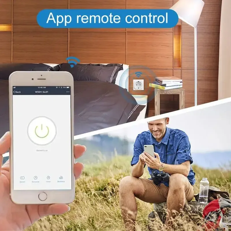 Prise connectée WiFi UE 16/20 A avec mesure de consommation, compatible Tuya, Alexa, Google Home et Alice 6