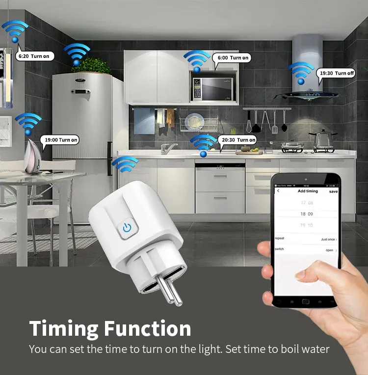 Prise intelligente Wi-Fi, contrôle vocal