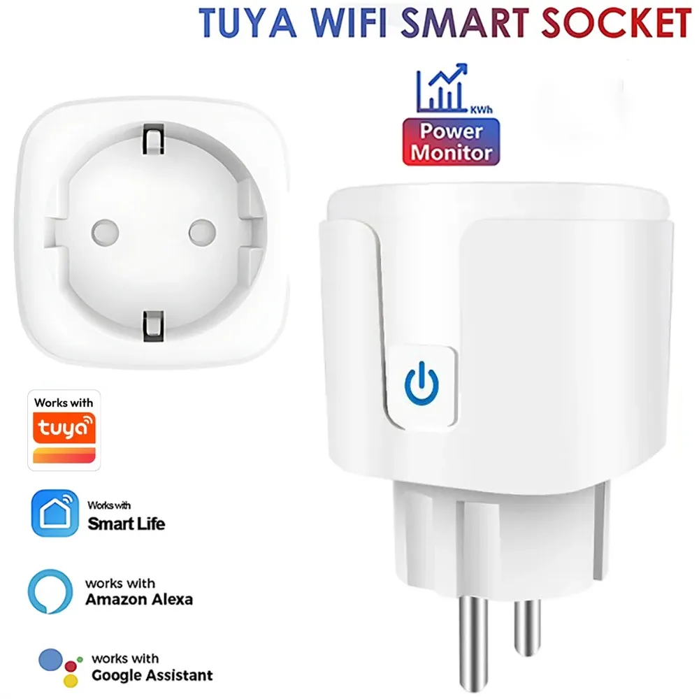 Prise connectée WiFi UE 16/20 A avec mesure de consommation, compatible Tuya, Alexa, Google Home et Alice 12