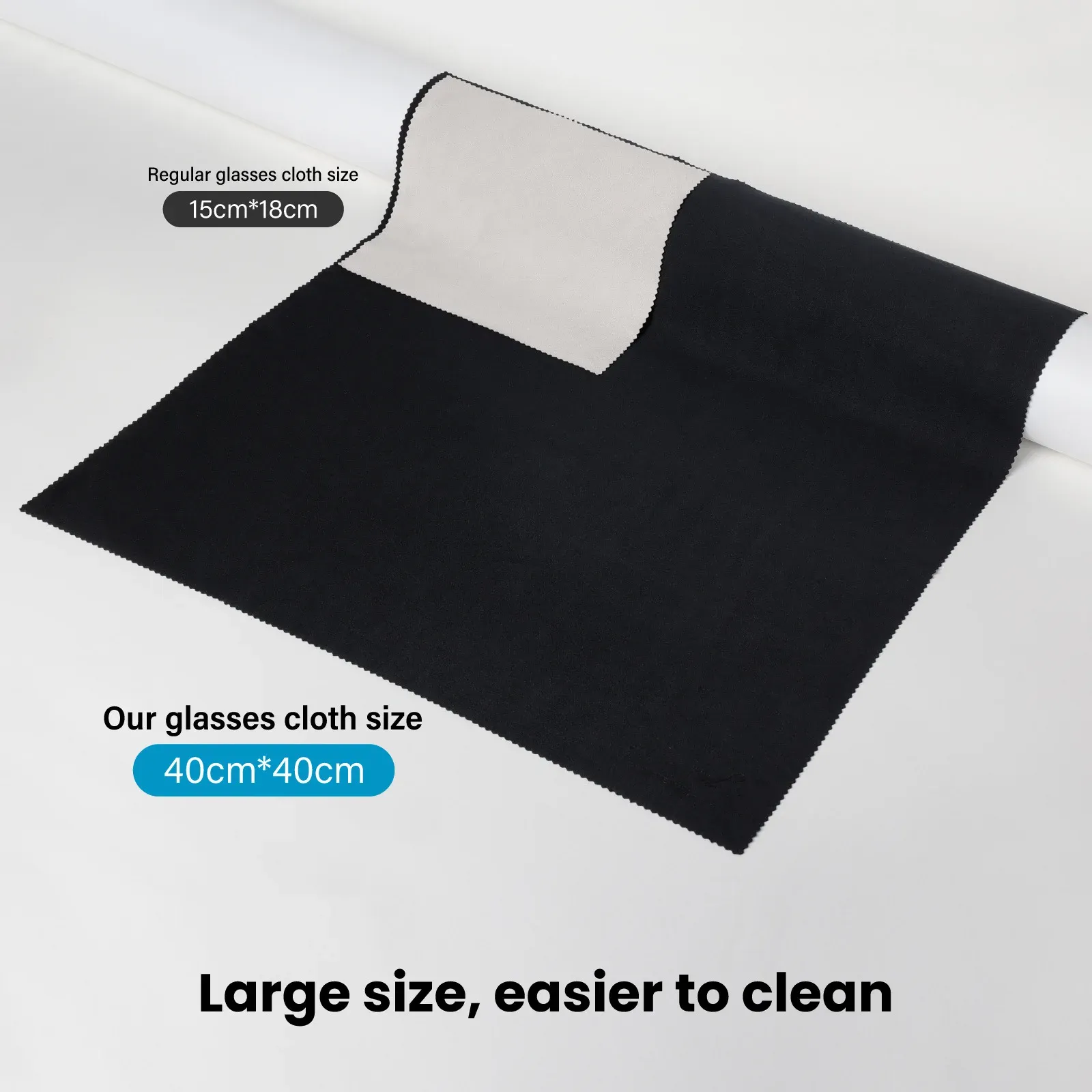 Chiffon de nettoyage en microfibre InnoVue Opto CF-01 noir et gris pour objectif d'appareil photo, lunettes et écran de smartphone 4