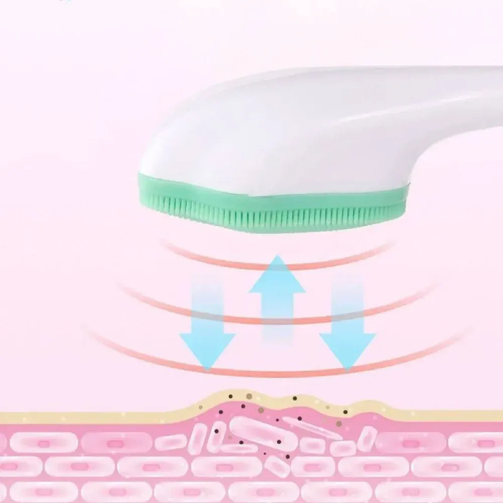 Brosse de nettoyage du visage à manche long