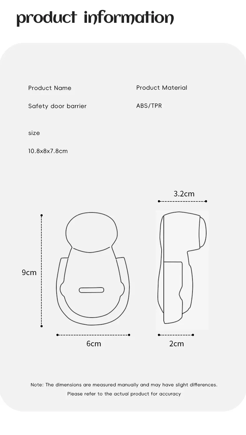 Butoir de porte de sécurité pour bébé, ambiance intérieure