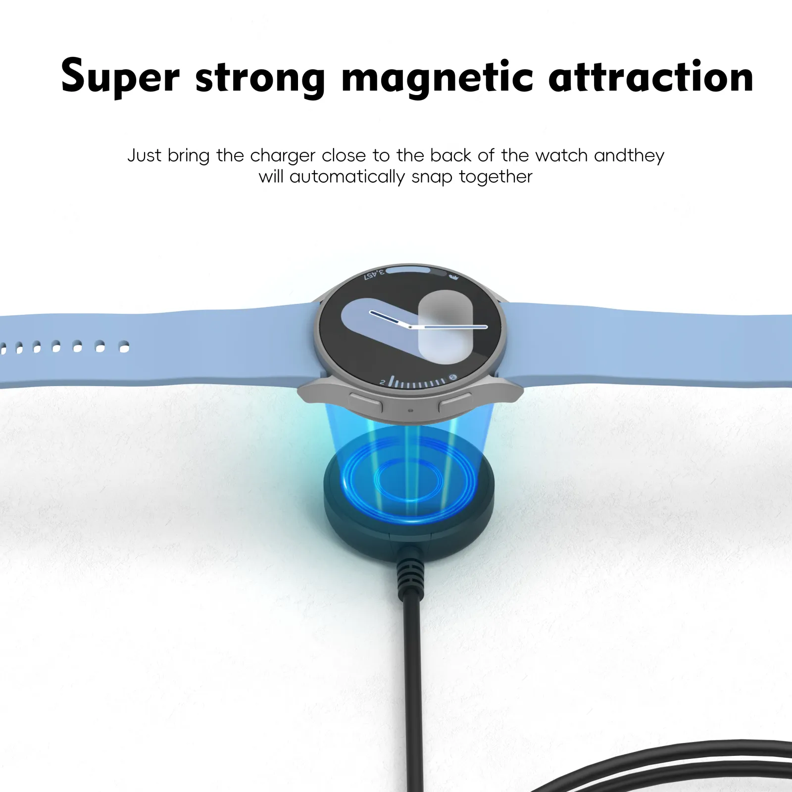 Montre Galaxy en charge sur le chargeur Whiress