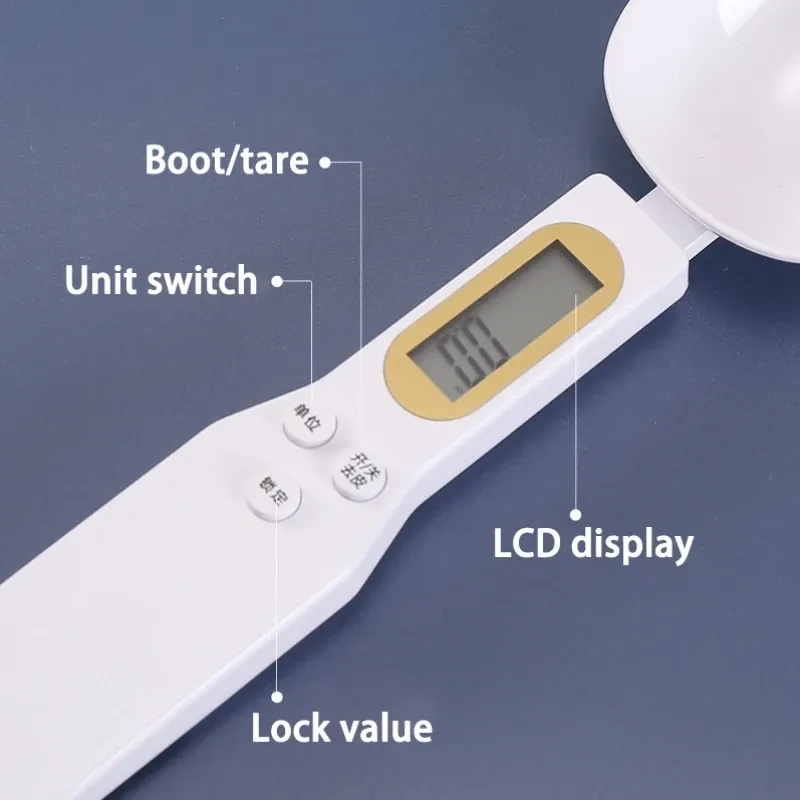 Cuillère doseuse électronique avec balance, mesure numérique à écran LCD pour café, farine, poudres et aliments, réglable. 5