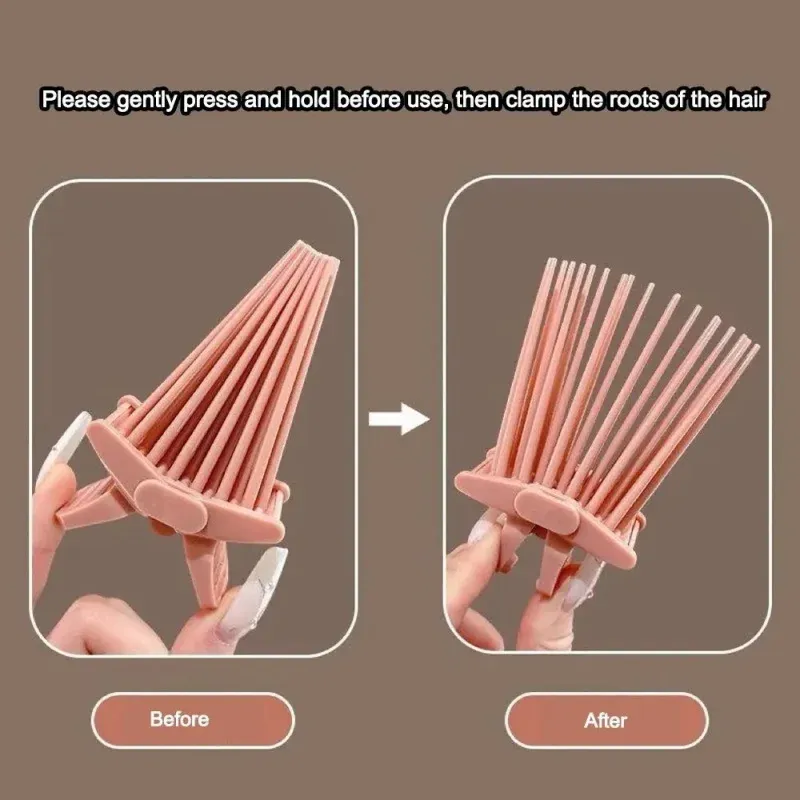 Pince volumisante sans chaleur à 18 griffes pour racines, sans plis, pour frange et coiffure volumineuse 3