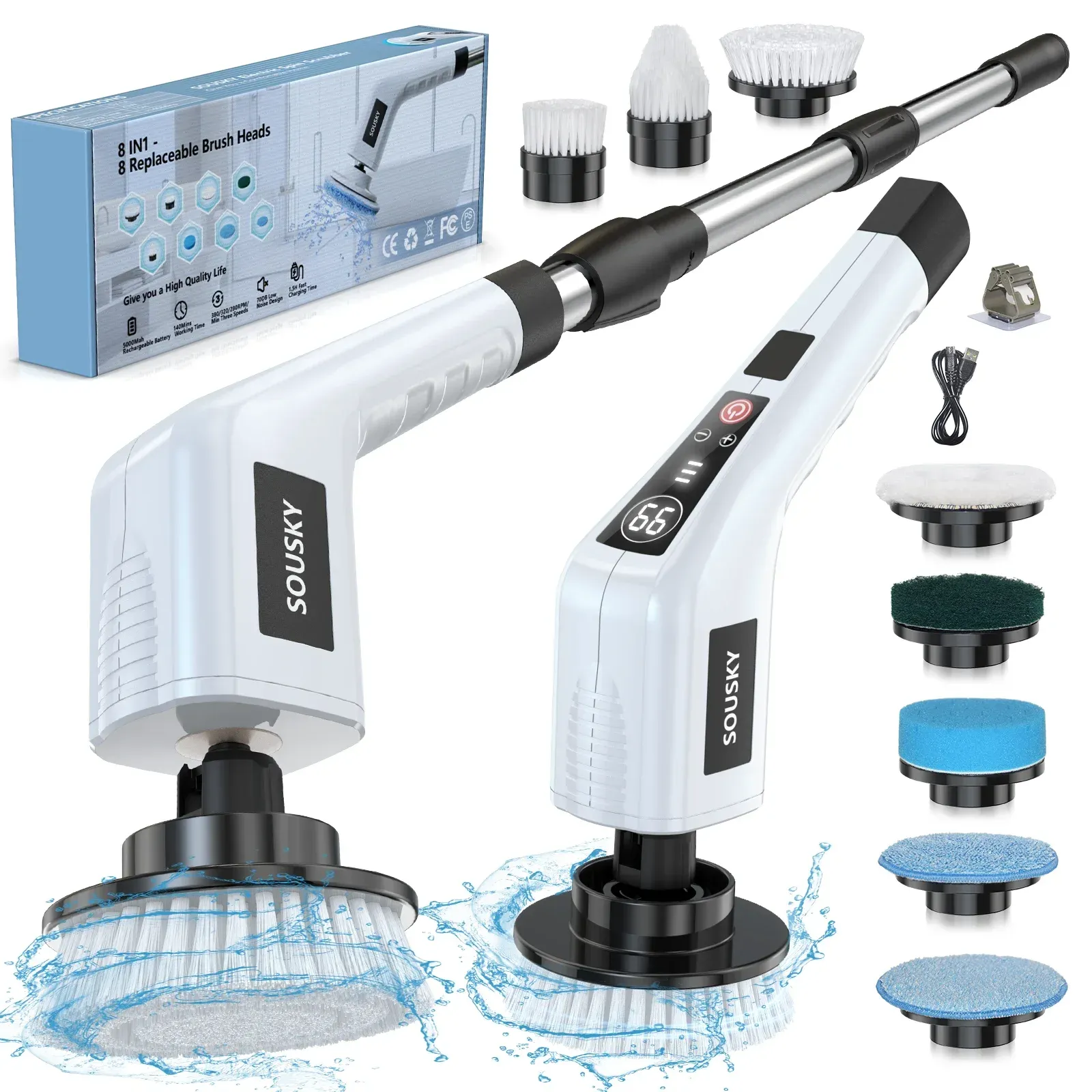 Brosse de nettoyage électrique sans fil