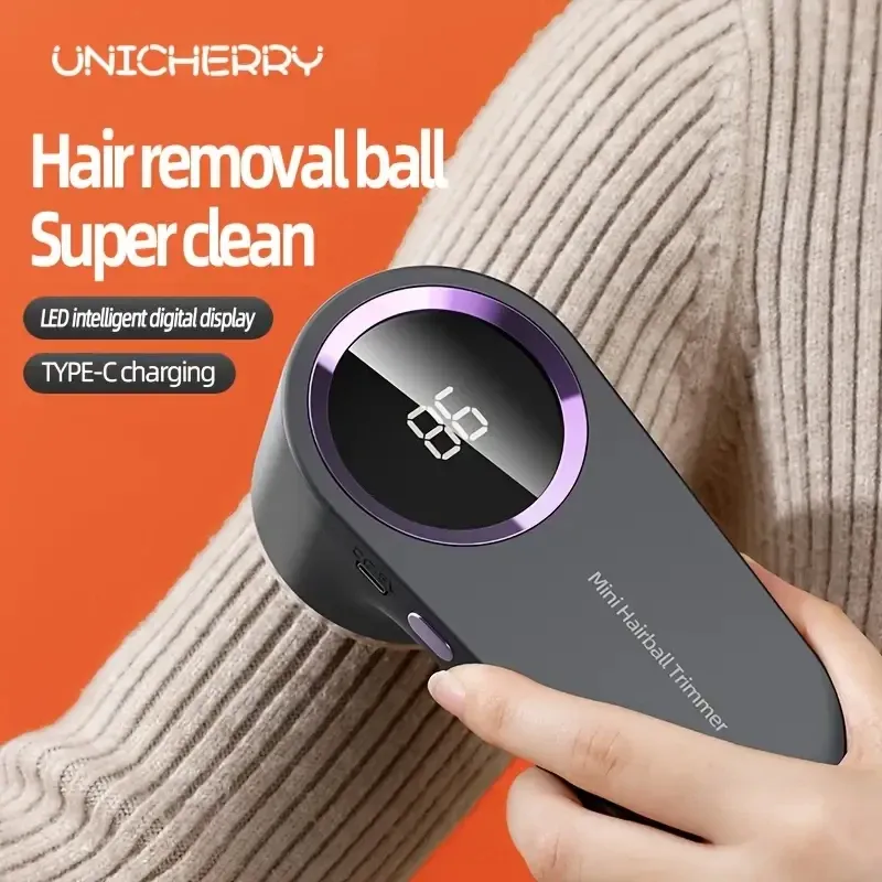 Éliminateur de peluches pour vêtements, rasoir électrique numérique à LED, anti-bouloches rechargeable par USB, pour pulls 5