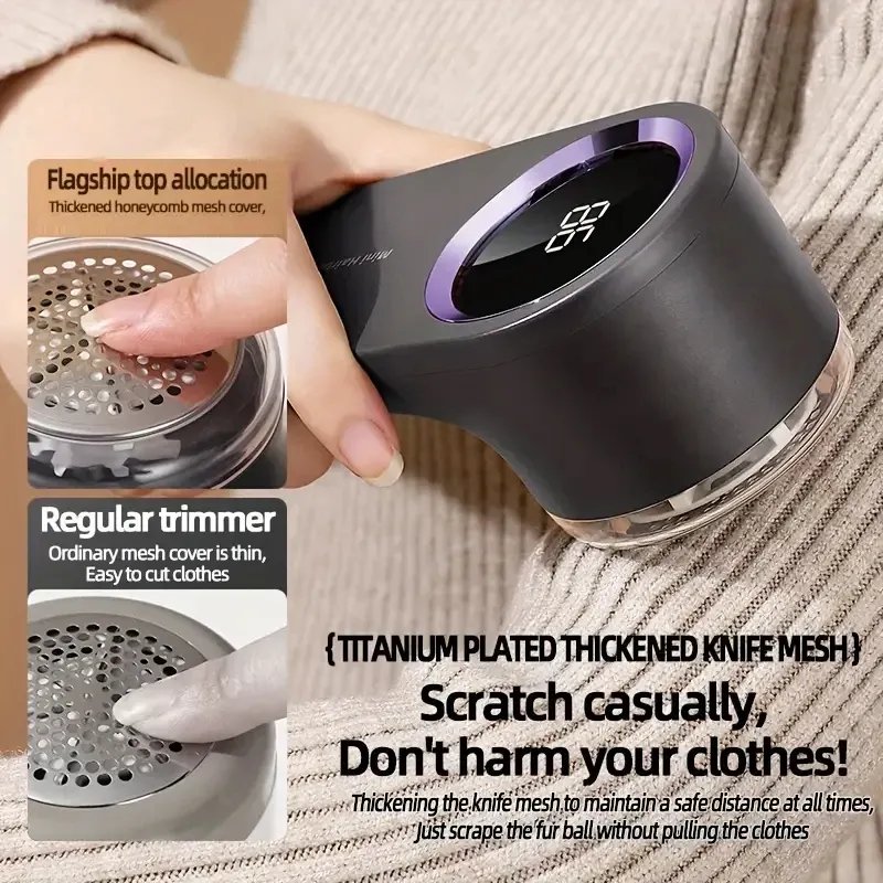 Éliminateur de peluches, utilisation sur pull