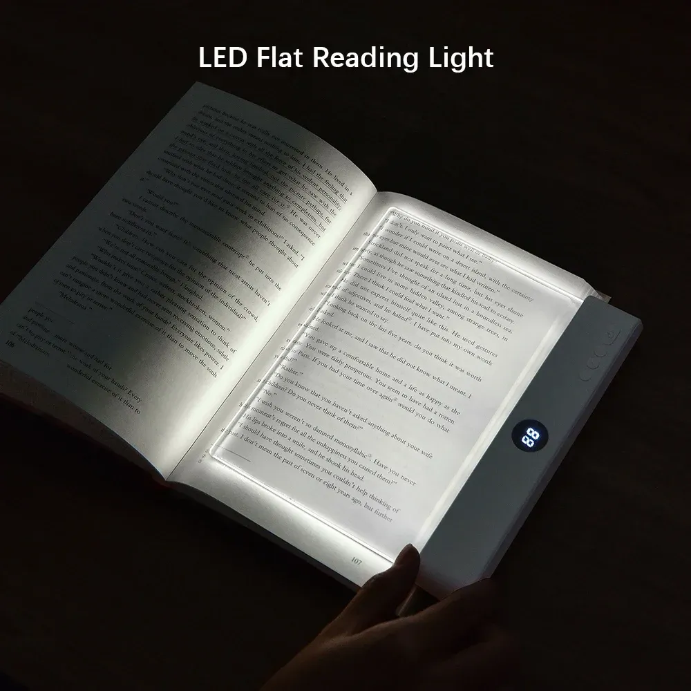 Lampe de lecture LED rechargeable à intensité réglable, 3 couleurs et minuterie