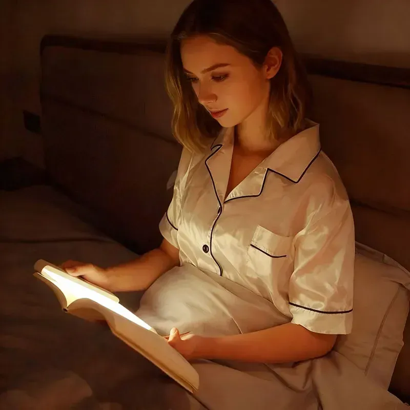 Lampe de lecture LED rechargeable à intensité réglable, 3 couleurs et minuterie 3