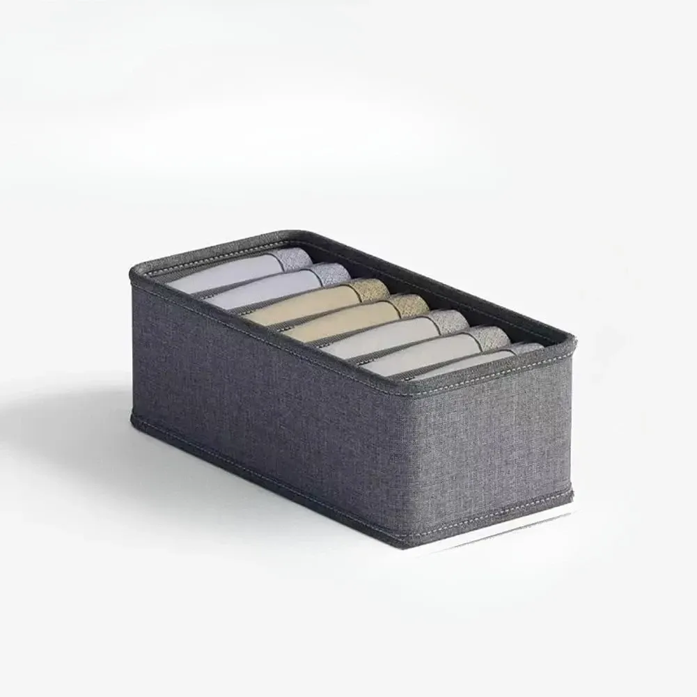 Boîtes de rangement pliables en tissu pour tiroirs et placards, organisateur de sous-vêtements pour chaussettes, sous-vêtements, cravates et ceintures 8