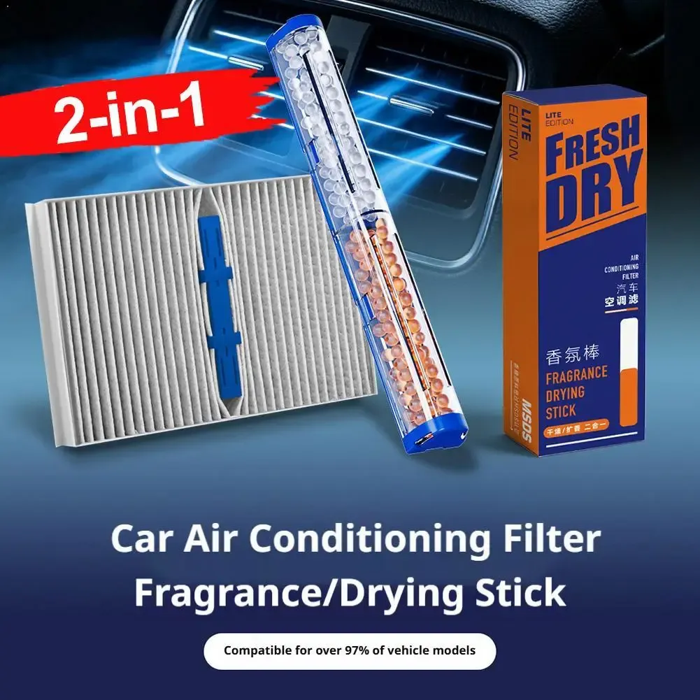 Bâtonnet désodorisant et purificateur d'air 2 en 1 pour climatiseur de voiture – Diffuseur d'arômes universel pour habitacle - Image 1