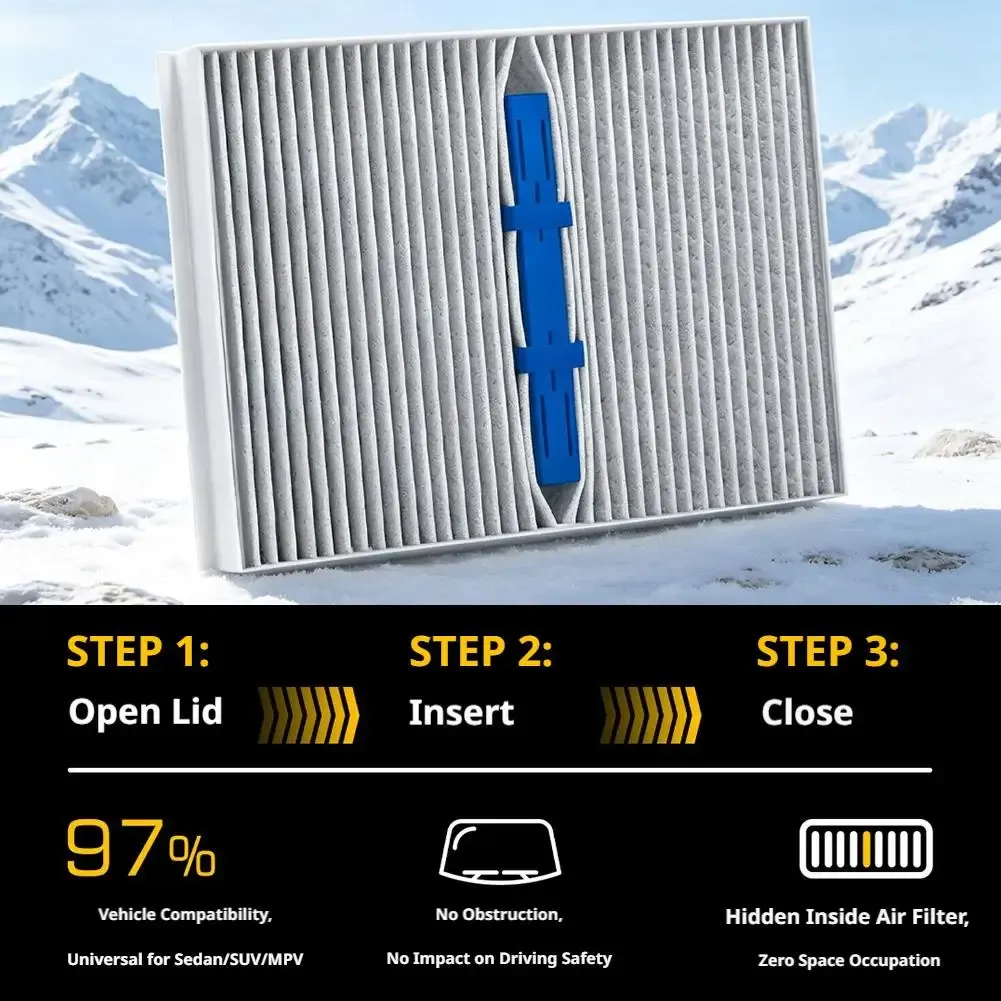 Bâtonnet désodorisant et purificateur d'air 2 en 1 pour climatiseur de voiture – Diffuseur d'arômes universel pour habitacle 5