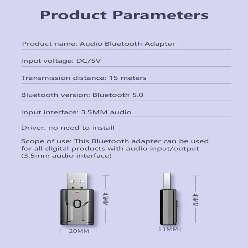 Adaptateur Bluetooth, finition