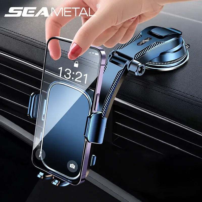 SEAMETAL - Support universel pour téléphone portable pour tableau de bord et pare-brise, compatible GPS