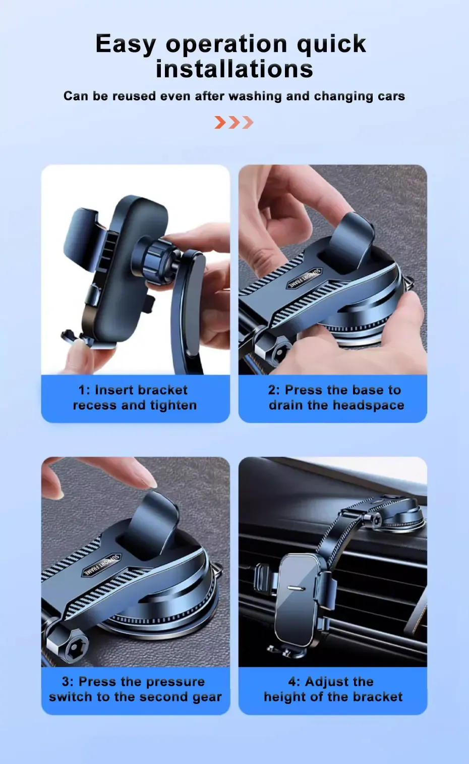 Support de téléphone, confort