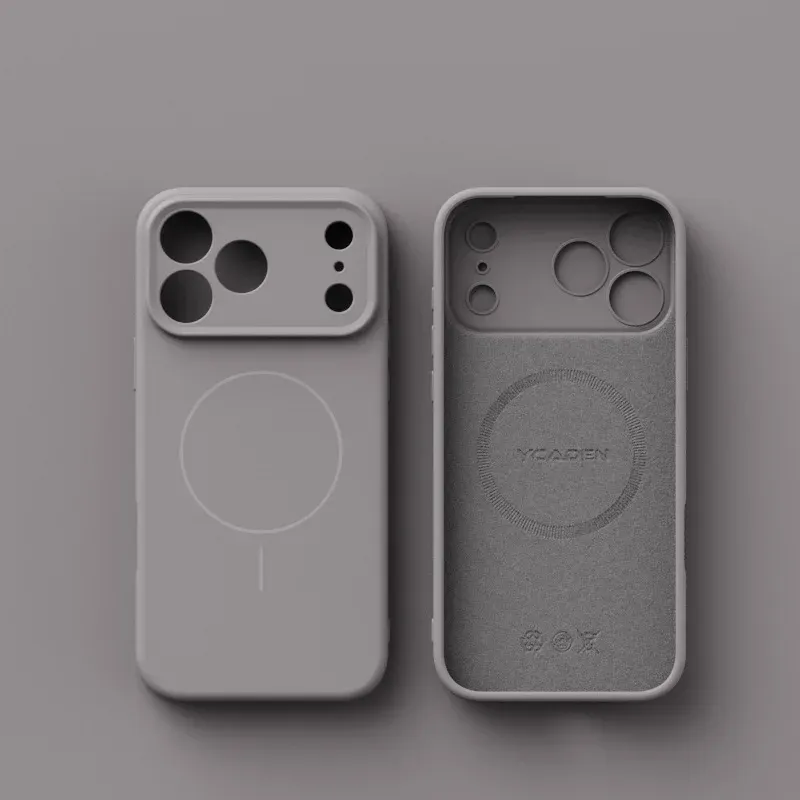 Coque mate en silicone liquide, vue détaillée