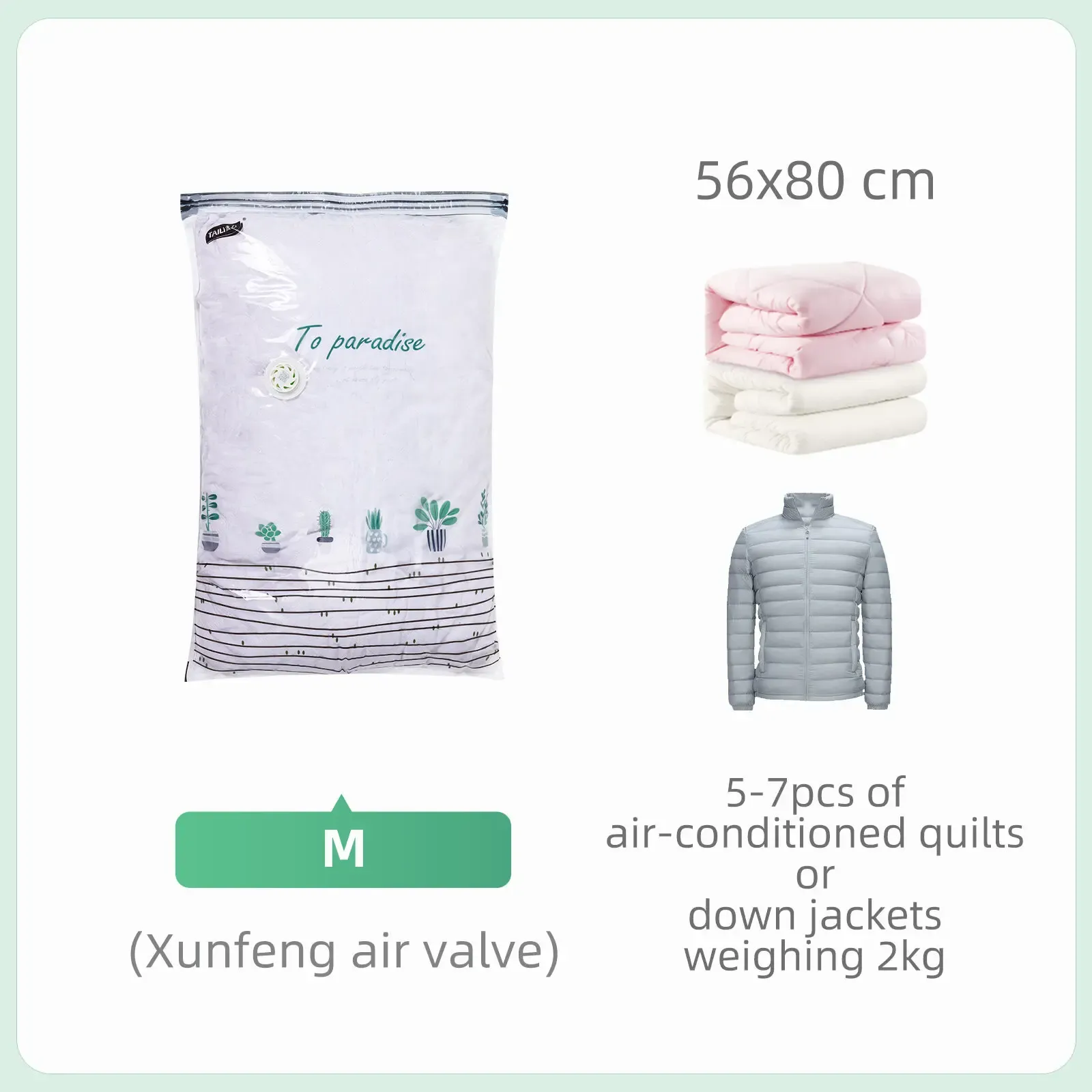 Sacs sous vide cubiques TAILI, grand sac de rangement pour vêtements, couettes et couvertures, sans pompe, idéal pour le voyage 8