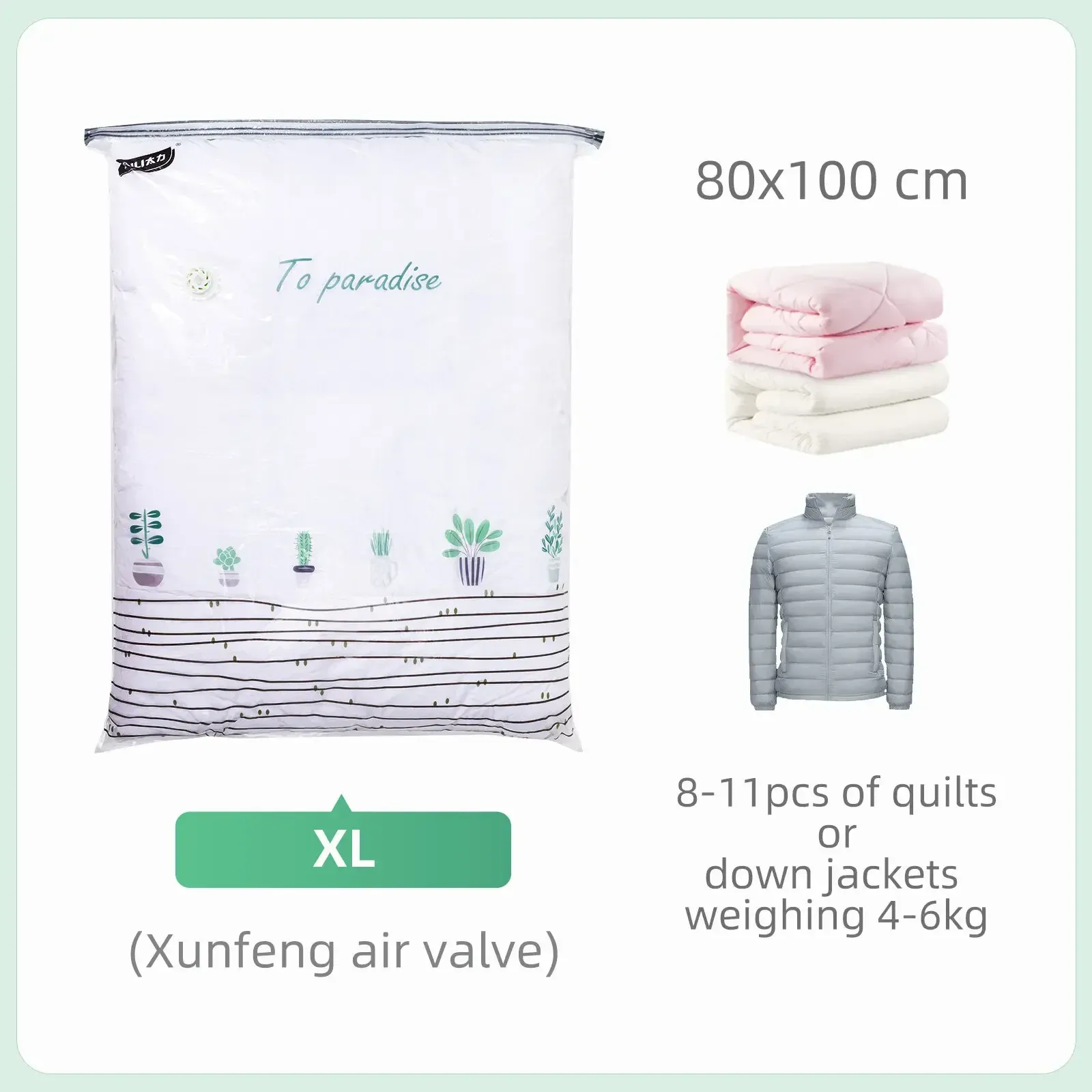 Sacs sous vide cubiques TAILI, grand sac de rangement pour vêtements, couettes et couvertures, sans pompe, idéal pour le voyage 11