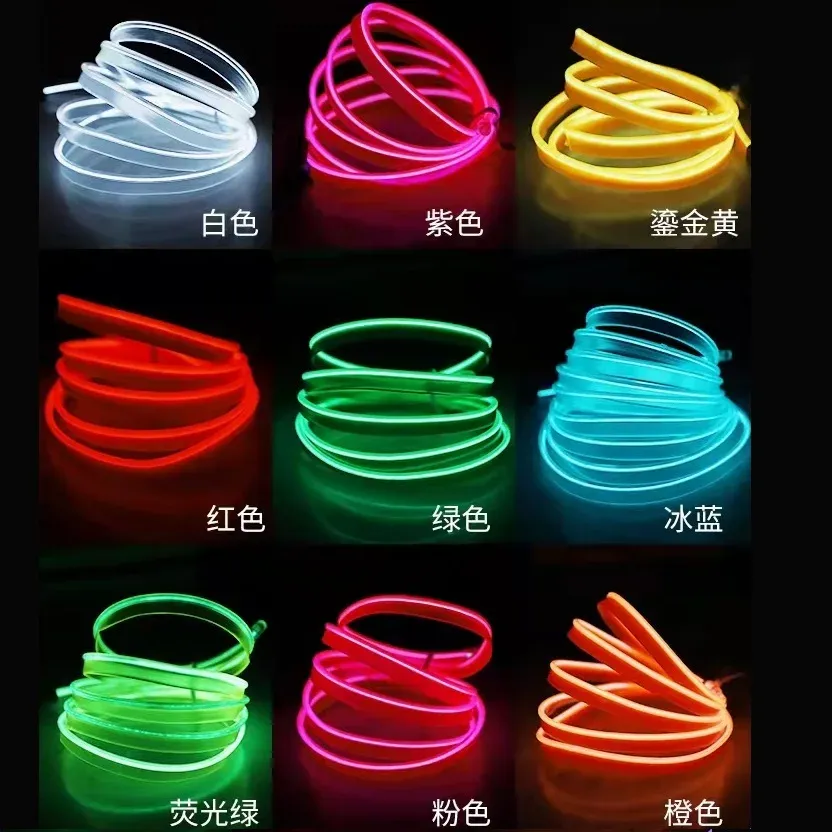 Bandes LED néon flexibles pour éclairage d'intérieur de voiture, 12 V, longueurs 3 m, 5 m et 10 m 6