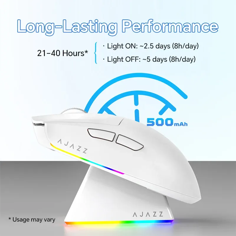 AJAZZ AJ139 V2 MC / AJ139 PRO Souris gaming sans fil, capteur PAW3311 / PAW3395, 12000 / 26000 DPI, batterie 500 mAh, souris Bluetooth pour PC 4