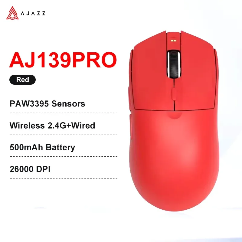 AJAZZ AJ139 V2 MC / AJ139 PRO Souris gaming sans fil, capteur PAW3311 / PAW3395, 12000 / 26000 DPI, batterie 500 mAh, souris Bluetooth pour PC 7