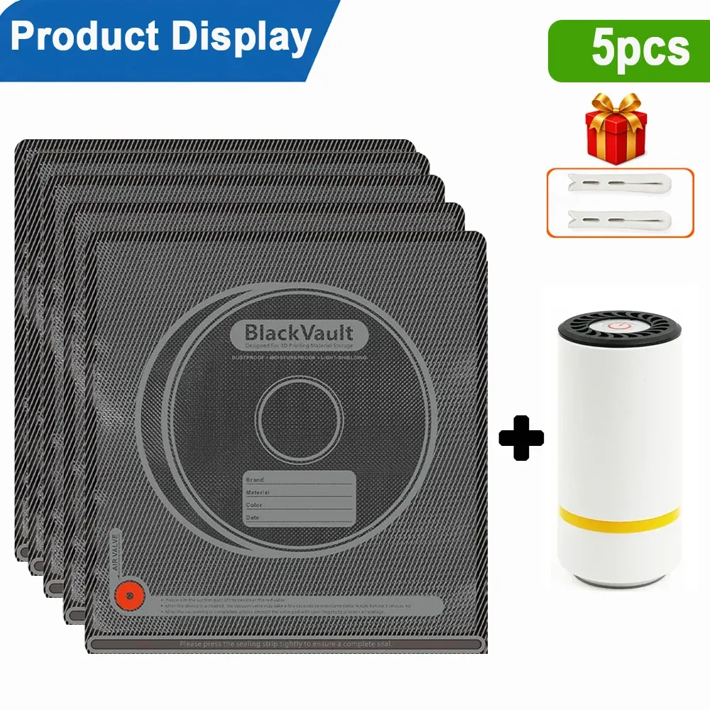 Kit de sacs de rangement sous vide pour filament 3D, sacs hermétiques réutilisables, protection contre la poussière et l'humidité 20