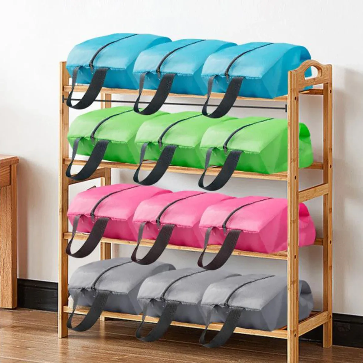Sac de rangement pour chaussures anti-poussière, sac de voyage portable en nylon avec pochette robuste à fermeture éclair, organisateur de chaussures de poche étanche 3