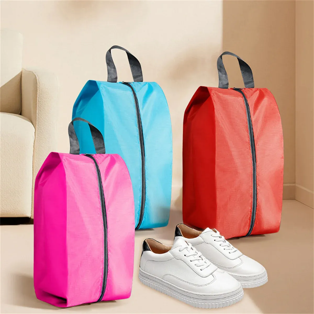 Sac de rangement pour chaussures, détail des finitions