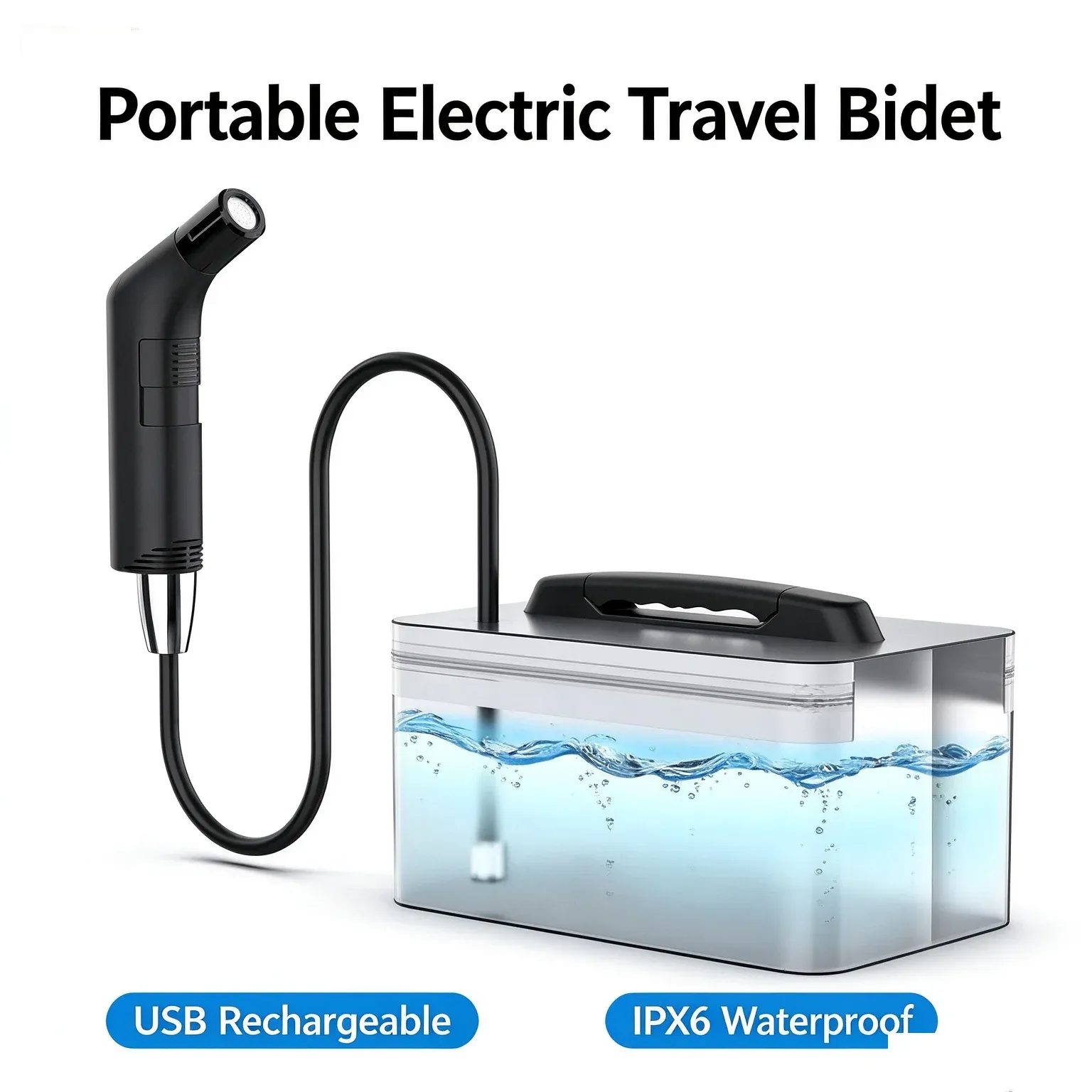 Pulvérisateur de bidet électrique portable HTMCK, irrigateur d'hygiène intime à main pour la maternité, les personnes âgées, les bébés et les soins post-partum 4