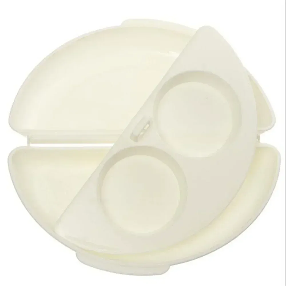 Cuiseur à œufs en silicone pour micro-ondes, plateau à omelette blanc, non toxique 4