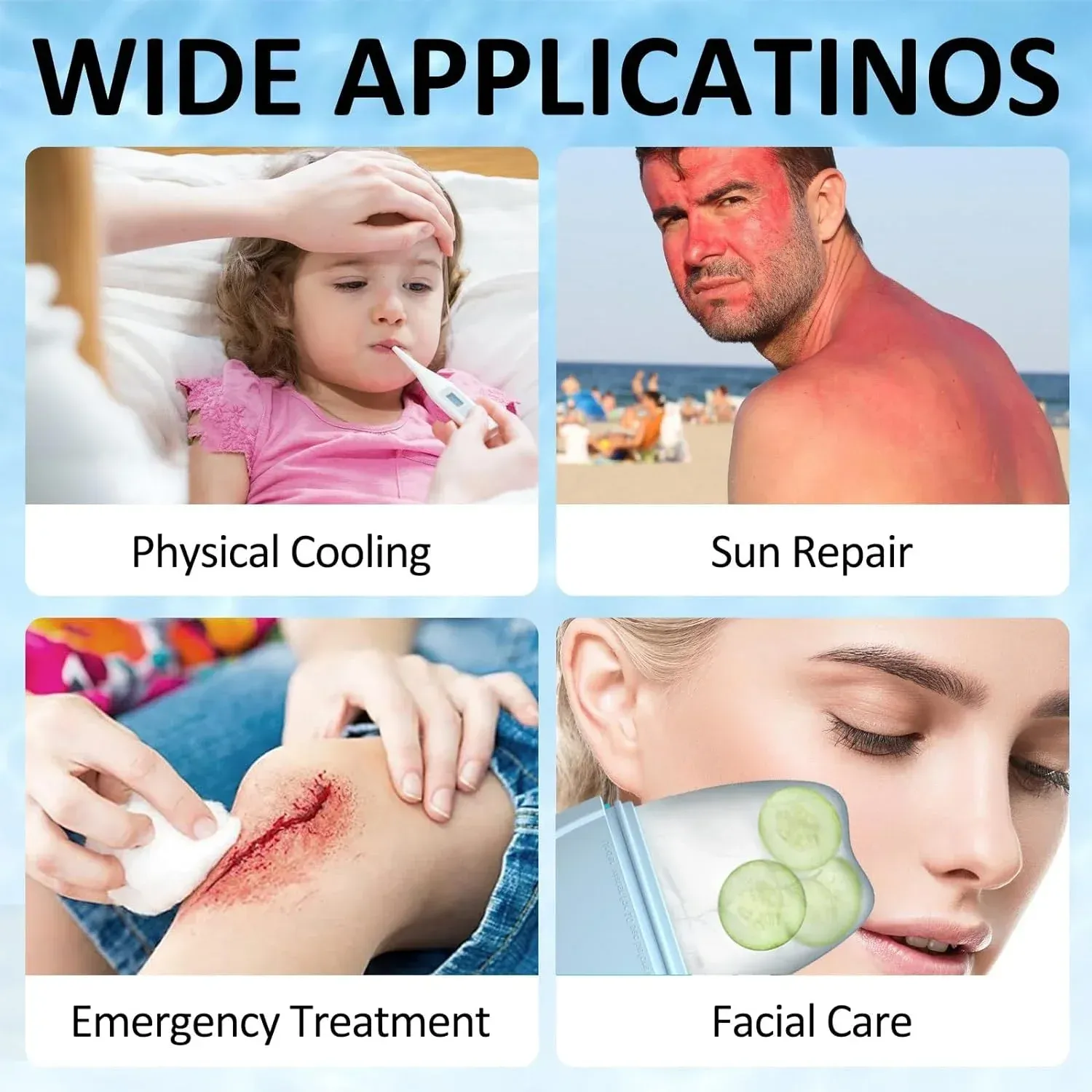 Rouleau de massage refroidissant pour le visage et les yeux en silicone, à remplir de glaçons 2